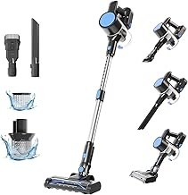 NEWBULIG Cordless Vacuum Cleaner, Lightweight Stick Vacuum for Home with Anti-Tangle and LED Lights, Powerful Rechargeable Wireless Cleaners for Hardwood Floors Carpet Pet Hair