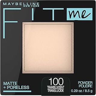 Maybelline Fit Me Matte + Poreless Pressed Face Powder Makeup & Setting Powder, Translucent, 1 Count