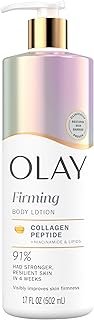 Olay Body Lotion for Women, Firming with Collagen Peptides Serum, Visibly Firmer Skin, 24hr Moisture & Hydration, Fast Absorbing Formula, Vitamin B3 Complex, For All Skin Types, 17 fl oz