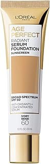 L'Oreal Paris Age Perfect Radiant Serum Foundation with SPF 50, Ivory Beige, 1 Ounce