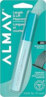 Almay Length & Lift Mascara, Nourishing + Lengthening Eye Makeup, Hypoallergenic, 10 Blackest Black