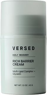 Versed Daily Recovery Rich Barrier Cream - Moisturizer Face Cream for Dry, Sensitive and Easily Irritated Skin - Facial Moisturizer with Glycerin and Multi-Lipid Complex, 1.5oz