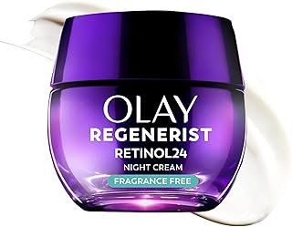 Olay Retinol Night Cream for Women, Anti-Aging Face Moisturizer, Fragrance-Free, Non Greasy - Anti-Wrinkle, Smooth Fine Lines, Hydrating Skin Care - Triple Collagen Cream, Peptide, Niacinamide, 1.7oz