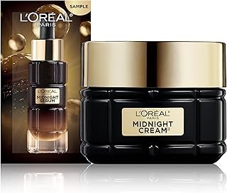 L'Oreal Paris Age Perfect Anti-Aging Midnight Cream, Face Moisturizer to Reduce Wrinkles and Firm Skin, 1.7oz + Serum Sample
