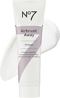 No7 Airbrush Away Face Primer - Hydrating Makeup Primer with Hyaluronic Acid - Helps to Smooth the Appearance of Fine Lines & Wrinkles for Seamless Makeup Application (30ml)
