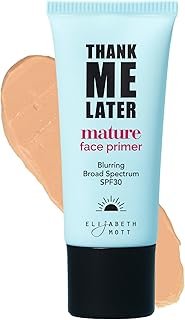 Elizabeth Mott Thank Me Later Blurring Face Primer SPF 30 – Lightweight, Hydrating Makeup Primer - Smooths Fine Lines & Wrinkles for a Soft-Focus Finish – Mineral-Based, Cruelty-Free Formula – 30g