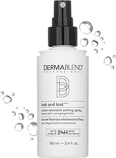Dermablend Lock and Last Water-Resistant Setting Spray, Finishing Spray for Makeup with Lightweight Natural Finish, Spray with Witch Hazel