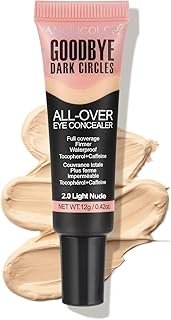 Full Coverage Under Eye Concealer, Brightening Color Corrector for Dark Circles, Long-Lasting & Waterproof Liquid Concealer for Mature Skin, 0.42 fl oz (02 Light Nude)