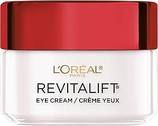 L'Oreal Paris Skincare Revitalift Anti-Wrinkle and Firming Eye Cream with Pro Retinol, Treatment to Reduce Dark Circles, Fragrance Free, 0.5 oz.