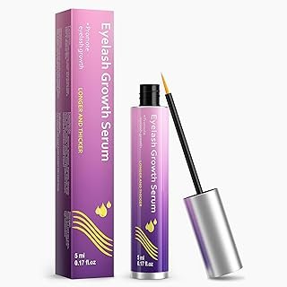 Eyelash Growth Serum - Gentle Nourishing Formula for Longer, Thicker, Fuller-Looking Lashes - Safe for Sensitive Eyes, Vegan & Cruelty-Free (5ml)