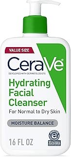 CeraVe Hydrating Cleanser with Hyaluronic Acid, Face Wash for Dry Skin,16oz