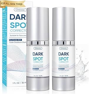 Dark Spot Remover for Face Body Serum with Hyperpigmentation Treatment Skin Brown Spot Age Spot Remover Dark Spot Corrector Glow Serum Brighten Even Gentle and Non-Irritating Unisex 1 Fl Oz 2 pack
