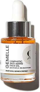 GEMELLE Lymphatic Anti-Aging Face Oil | 10x Award winner | Vitamin C,E & A | Moisturize, Repair & Protect | Bakuchiol, Sea Buckthorn & More! | Organic, Natural, Clean Beauty | Starter, Travel 15ml