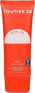 Tower 28 SOS FaceGuard SPF 30 - Broad Spectrum Mineral Sunscreen for Face with Ceramides for Sensitive Skin - Lightweight Zinc Oxide Face Sunscreen Lotion - Dermatologist-Tested Sun Skin Care (2.3 oz)