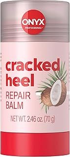 Onyx Professional Cracked Heel Repair Balm Stick for Dry Cracked Feet Treatment, Coconut Scent, 1 pack - Moisturizing Foot Balm, Rolls On, Cracked Heel Treatment