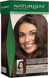 Naturigin Permanent Hair Dye - 4.0 Brown - 100% Gray Coverage, Long-Lasting Natural hair Color - Ammonia & Paraben-Free, Vegan and Plant-Infused Formula (Pack of 1)