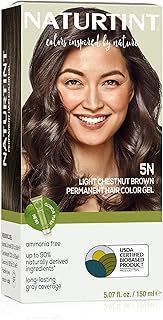 Naturtint 5N Light Chestnut Brown Permanent Hair Color (Pack of 1), Ammonia Free, Vegan, Cruelty Free, up to 100% Gray Coverage, Long Lasting Results (Packaging may vary)