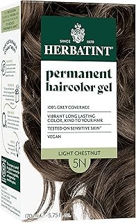 Herbatint 5N Light Chestnut Permanent Hair Dye For Women - For Up To 100% Gray Coverage of Resistant Gray Hair - Ammonia-Free, Alcohol-Free & Vegan - Salon Influenced Hair color 5.75 fl oz