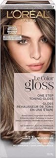 L'Oreal Paris Le Color Gloss One Step In-Shower Toning Hair Gloss, Neutralizes Brass, Conditions & Boosts Shine, Smoky Bronde, 4 Ounce