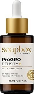 Soapbox ProGRO Density+ Scalp & Hair Growth Serum | Powered by Clean, Dermatolgist-Tested, Clinically-Studied Ingredients with 3% Redensyl, Rosemary, Caffeine, & Saw Palmetto | 1 Month Supply, 1 oz