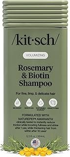 Kitsch Rosemary & Biotin Shampoo for Hair Growth – Made in USA, 12.3 oz | Volumizing Shampoo for Women & Men – Boosts Fullness and Shine After 1 Use – Clean Bio-Based Hair Care – Color-Safe