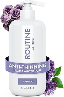 Routine Wellness Anti-Thinning Volumizing Shampoo for Thinning Hair & Hair Loss - Grow Your Confidence with Biotin & DHT Blockers - 14 oz Shampoo - Lilac & Winter Rose