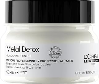 L’Oreal Professionnel Metal Detox Hair Mask - Sulfate-Free Deep Conditioner & Treatment For Dry or Damaged & All Hair Types, Prolongs Hair Color, Prevents Damage & Adds Softness