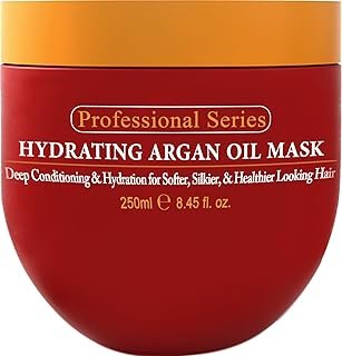Arvazallia Hydrating Argan Oil Hair Mask and Deep Conditioner for Dry or Damaged Hair (8.45 oz Jar)