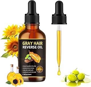 Natural Gray Hair Reverse Serum Oil, Usman Grass Polygonum Multiflorum Essential for Men & Women Scalp Care, Cover Grey and Restore Natural Black Hair Darkening Conditioner Usma Essence