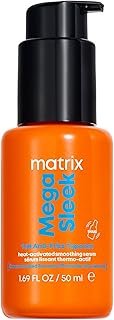 Matrix Mega Sleek 96H Anti-Frizz Topcoat Serum - Humidity Resistant Heat Protection, For Frizzy Hair & All Hair Types, Anti-Frizz Hair Care, Shine Serum