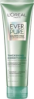 L'Oreal Paris Thickening Sulfate Free Conditioner, Thickens + Strengthens Thin, Fragile Hair, Hair Care with Rosemary Leaf, EverPure, 8.5 Fl Oz (Packaging May Vary)