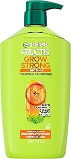 Garnier Fructis Grow Strong Thickening Conditioner for Fine Hair, Biotin-C, 32.3 Fl Oz, 1 Count (Packaging May Vary)