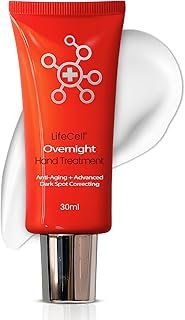 LifeCell Retinol + Vitamin C Overnight Hand Treatment – Anti-Aging Hand Cream for Dark Spots, Dryness & Fine Lines – Moisturizing Night Formula with Argan Oil – Unscented, Non-Greasy – 1oz