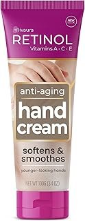LIVAURA Retinol Anti-Aging Hand Cream – The Original Brand For Younger Looking Hands –Rich, Velvety Conditions & Protects Skin, Nails & Cuticles – Vitamin A Minimizes Age’s Effect on Skin (Women's)