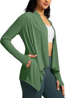 UPF50+ Sun Shirt for Women Long Sleeve SPF UV Sun Protection Shirts Lightweight Cardigan with Pockets Swim Cover Up