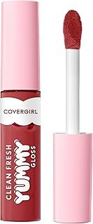 COVERGIRL Clean Fresh Yummy Lip Gloss, Sheer, Natural Scents, Vegan Formula - 110 Sunrise Blush, 0.33 fl oz