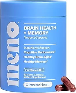 MENO Brain Health + Memory Support Capsules – Daily Support for Cognitive Performance, Concentration & Healthy Brain Aging – with Phosphatidylserine, Creatine, Sage Leaf & Huperzine A – 30 Servings