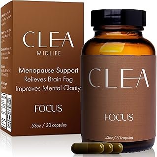 Focus - Menopause Supplement for Brain Fog - Trusted by Dr Suzanne Gilberg MD, 50mg Premium Organic Hemp Oil Supports Memory, Mental Clarity & Focus, Menopause Support - 30 Capsules