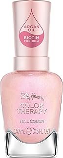 Sally Hansen Color Therapy Nail Polish | Biotin, Argan Oil, Long Lasting, Healthy Nails, Nail Strengthener, Opaque, Shimmery | 227 Epink Journey | Pink Nail Color