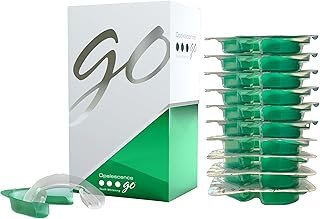 Opalescence Go 15- Prefilled Teeth Whitening Trays Kit - 15% Hydrogen Peroxide - (10 Treatments) Dentist Recomended - Made by Ultradent Products. Teeth Whitening Kit -Mint - 5194-1