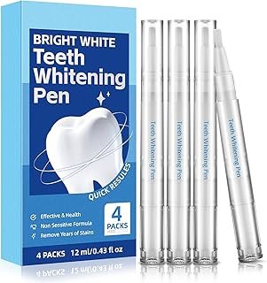 KTSAY Teeth Whitening Pen - Professionally Stain Removal Teeth Whitening Gel Formula, No Sensitivity Effective Teeth Whitener, Mint (0.11 Fl Oz (Pack of 4))