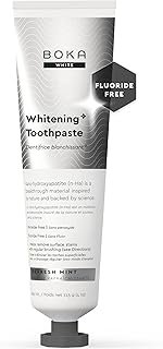 Boka Fluoride Free Toothpaste, Nano Hydroxyapatite Toothpaste, Appropriate for Sensitive Teeth, for Adult, Kids Oral Care - Whitening* Refresh Mint, 4 Fl Oz 1Pk US Manufactured