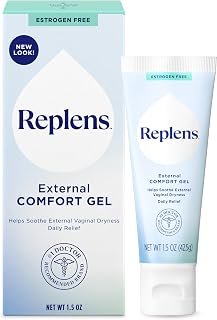 Replens External Comfort Gel to Soothe Vaginal Dryness, 1.5 Oz | Daily Comfort Gel, Relieves Dryness and Discomfort, Hormone-Free, Fragrance Free, Estrogen Free