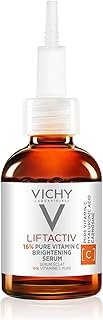 Vichy LiftActiv Vitamin C Serum For Face, Brightening Serum With Pure Vitamin C + Hyaluronic Acid + Vitamin E, Reduces Fine Lines, Smooths Skin Texture, Improves Radiance, Anti Aging