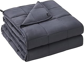 yescool Weighted Blanket for Adults (20 lbs, 60” x 80”, Grey) Cooling Heavy Blanket for Sleeping Perfect for 190-210 lbs, Queen Size Breathable Blanket with Premium Glass Bead, Machine Washable